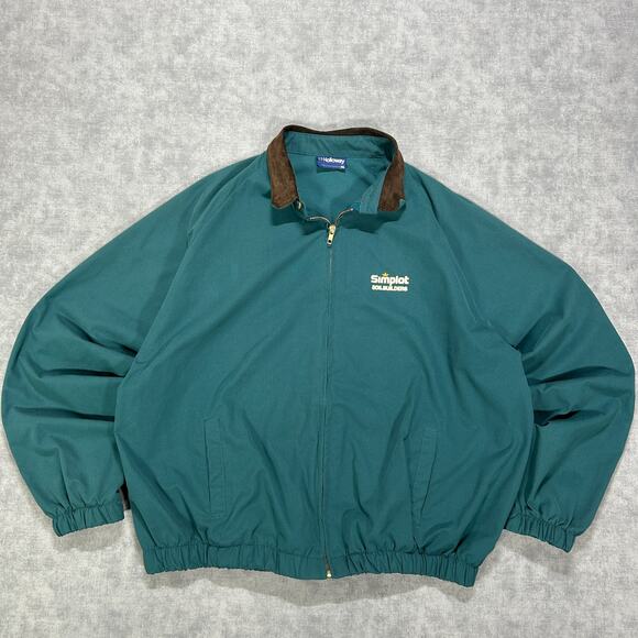 Holloway Other - Vintage 90s Holloway Simplot Soilbuilders Jacket Mens XXL Suede leather Collar